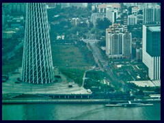 The base of Canton Tower from Four Seasons/IFC.